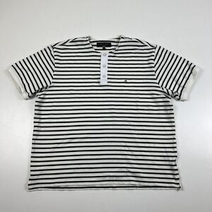 Rag & Bone‎ Shirt Mens Extra Large Black White Striped Crewneck Cotton